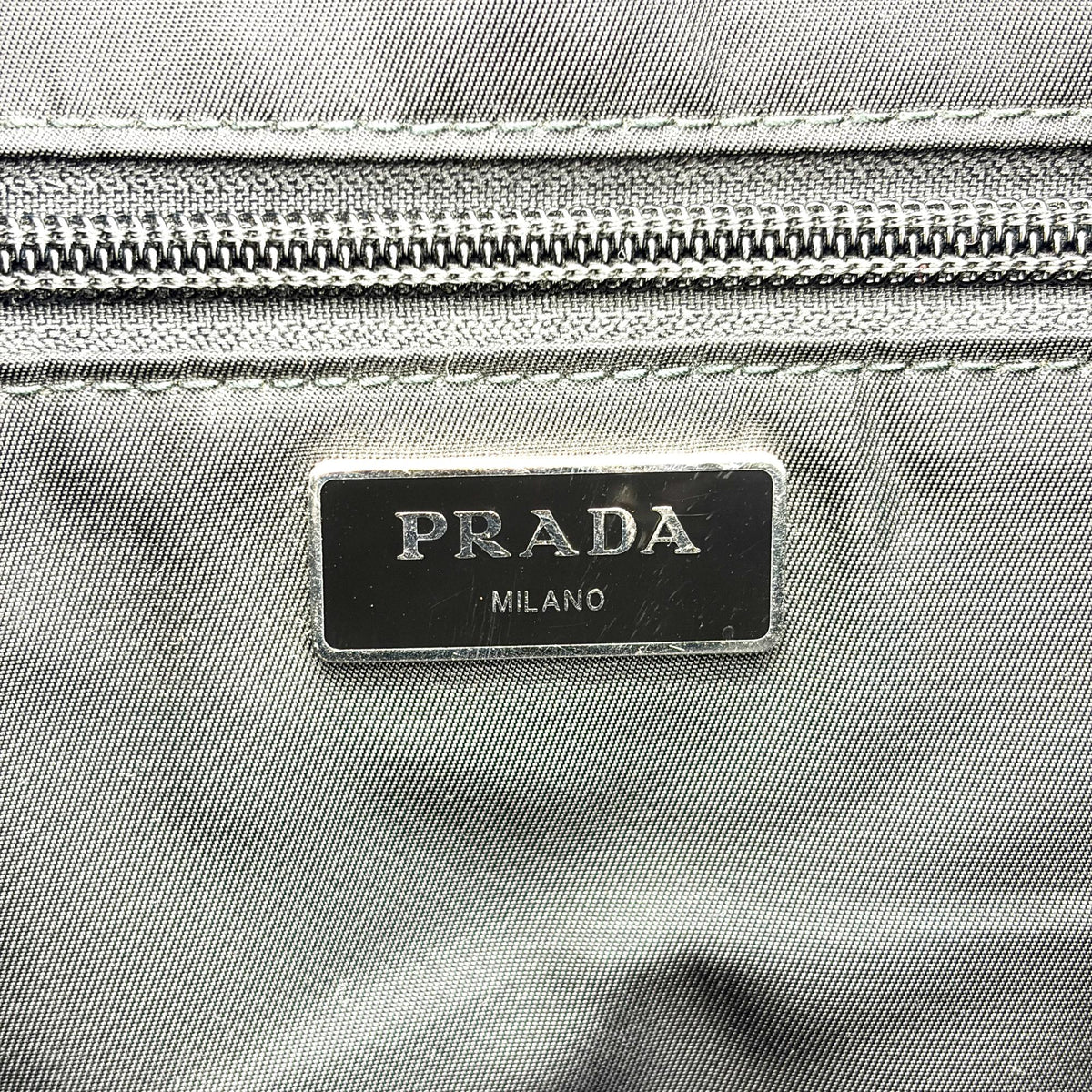Prada Double Buckle Top Handle Tessuto Black Nylon Backpack Bag (Pre-Owned)