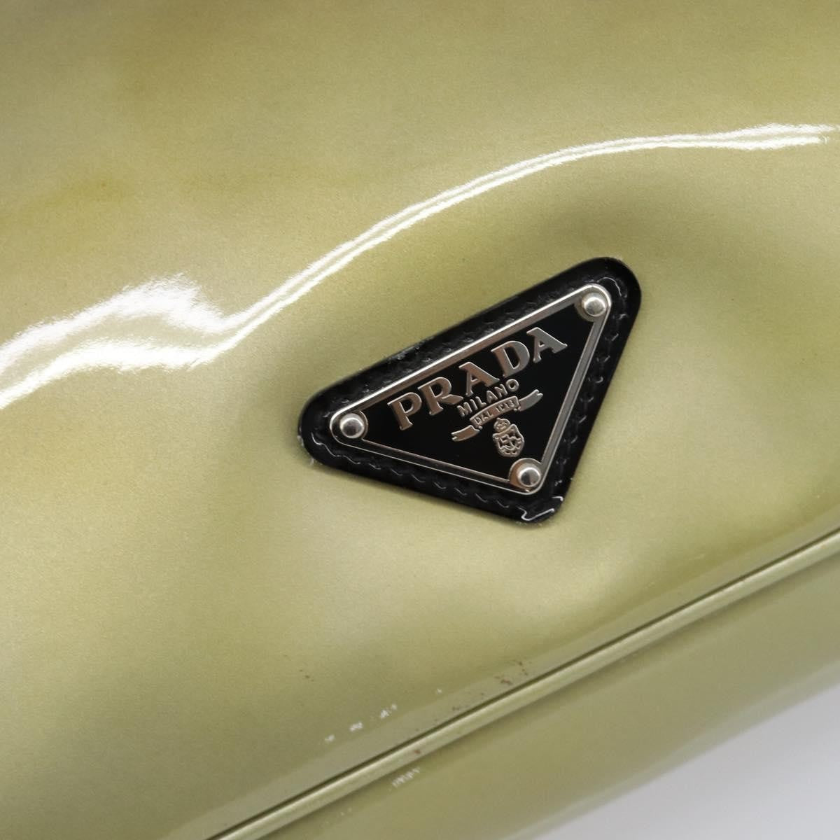 Prada Shoulder Bag Patent Leather Green Patent_Leather Shoulder Bag Bag (Pre-Owned)