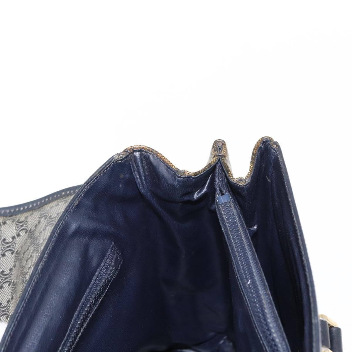 Celine Vintage Macadam Canvas And Leather Black Canvas Shoulder Bag Bag (Pre-Owned)
