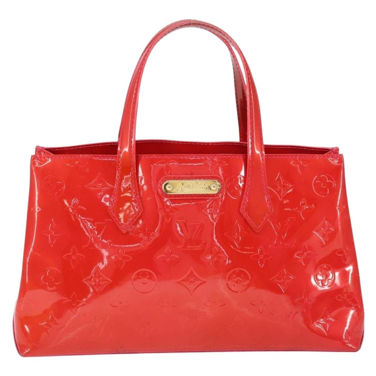Louis Vuitton Wilshire Monogram Vernis Pink Patent_Leather Handbag (Pre-Owned)