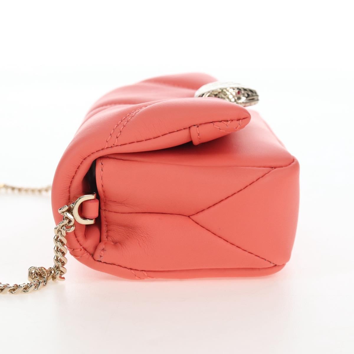 Bvlgari Serpenti Cabochon Diagonal Quilted Leather Pink Leather Shoulder Bag Bag (Pre-Owned)
