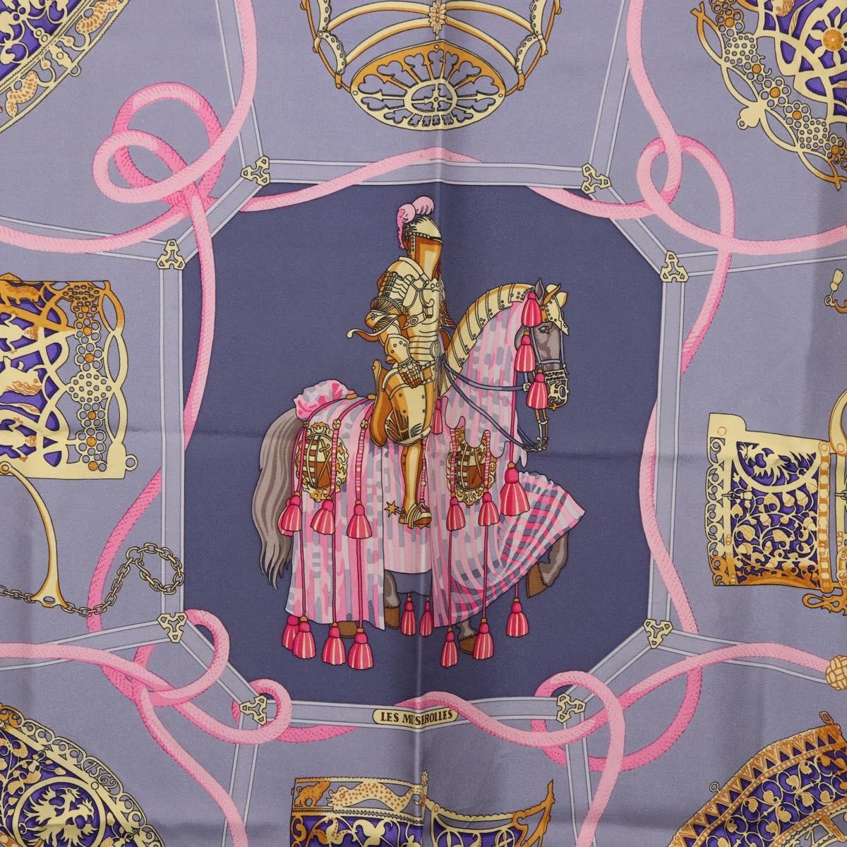 Hermes Carré 90 Silk Multicolor Blue Silk Scarve & Shawl Accessory (Pre-Owned)