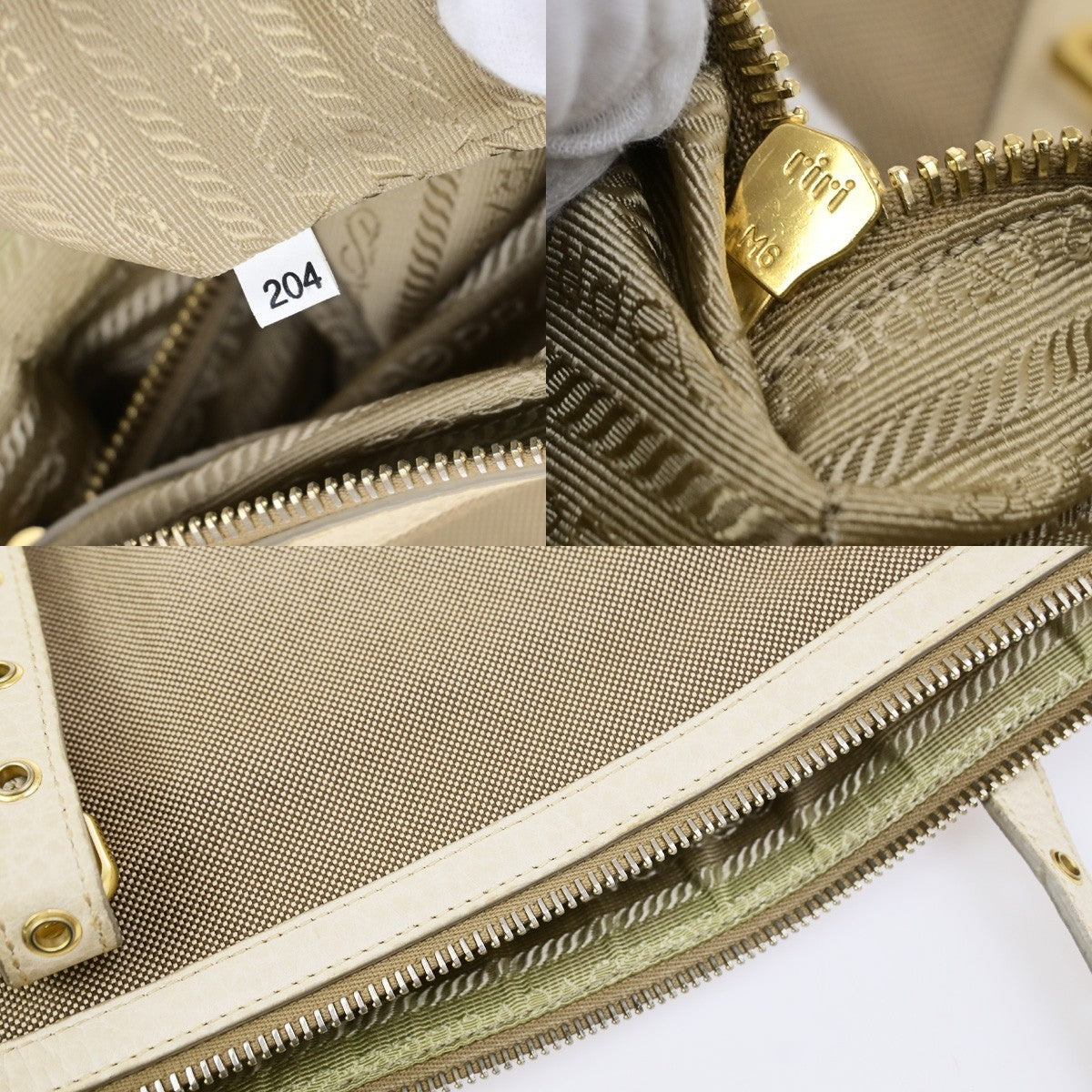 Prada Logo Convertible Shopper Canvas Brown Canvas Tote Bag Bag (Pre-Owned)