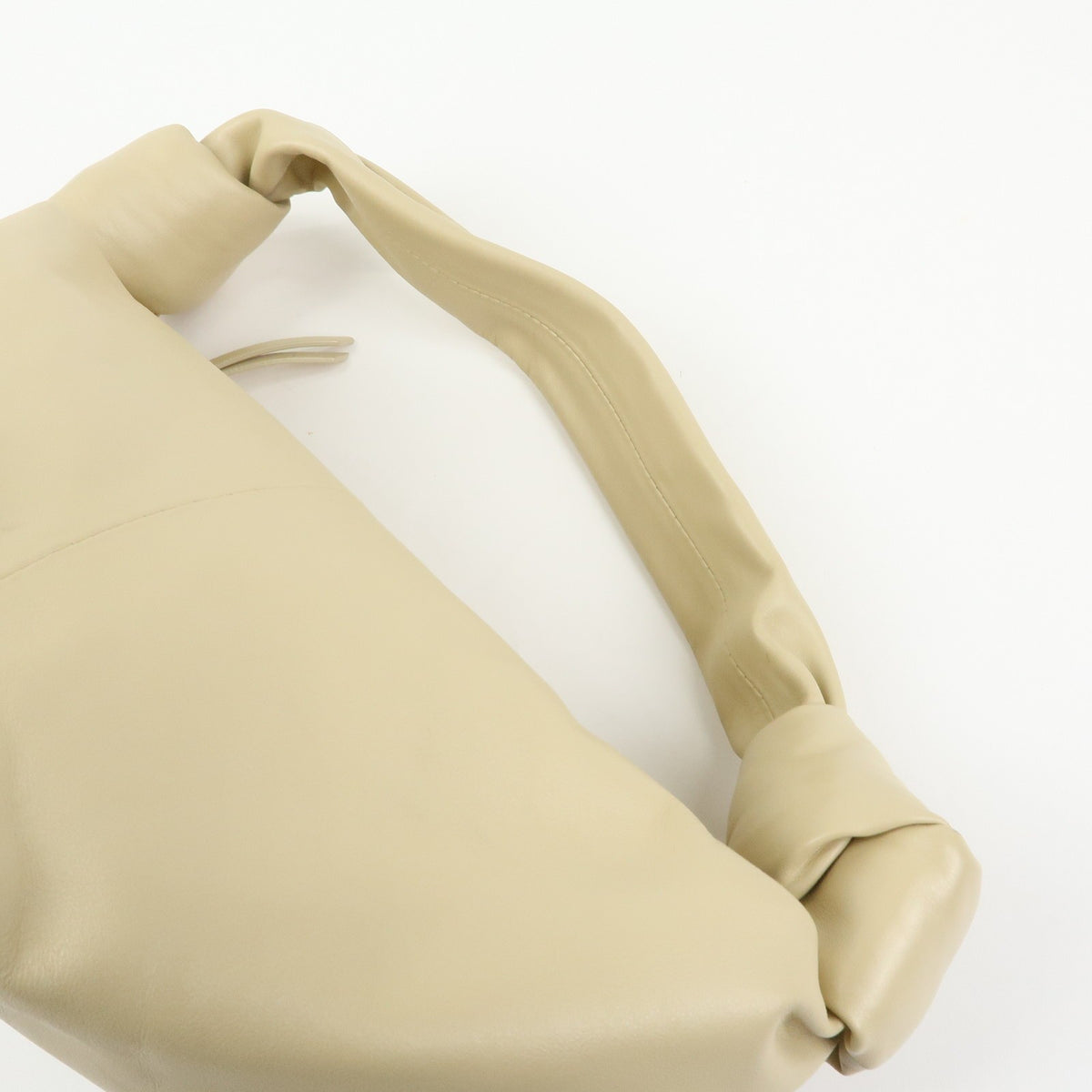 Bottega Veneta Double Knot Hobo Leather Beige Leather Shoulder Bag Bag (Pre-Owned)