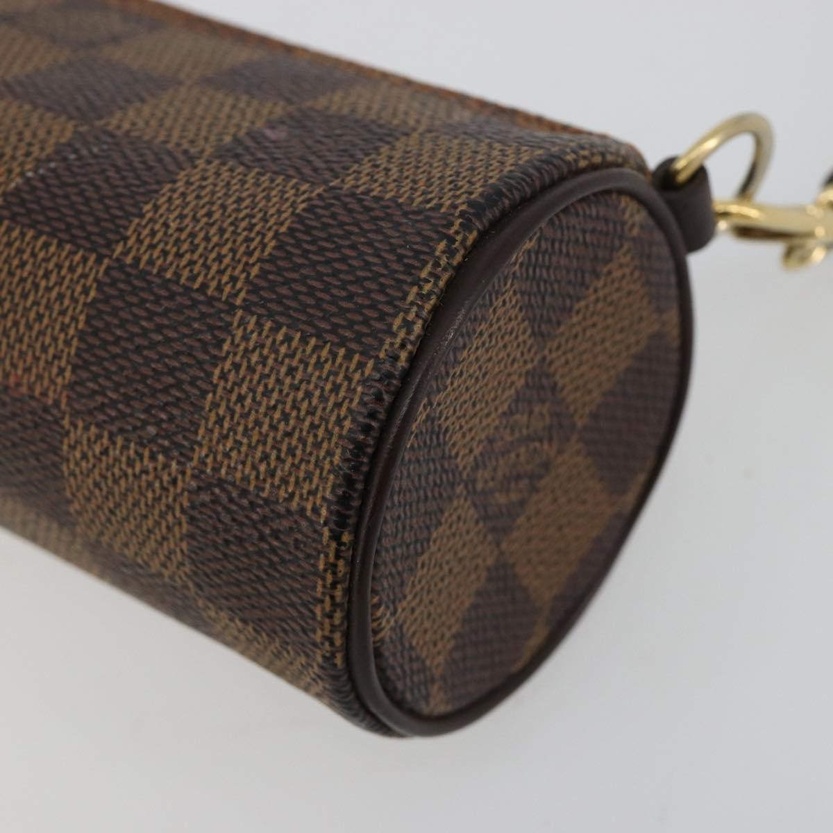 Louis Vuitton Papillon Pochette Damier Brown Canvas Clutche & Pouche Bag (Pre-Owned)