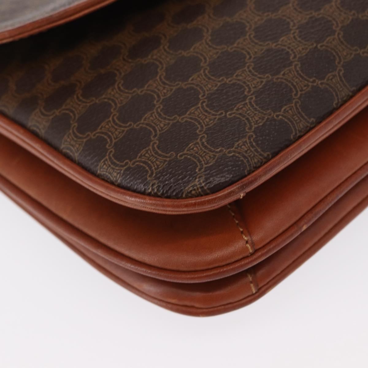 Celine Vintage Canvas Brown Canvas Shoulder Bag Bag (Pre-Owned)
