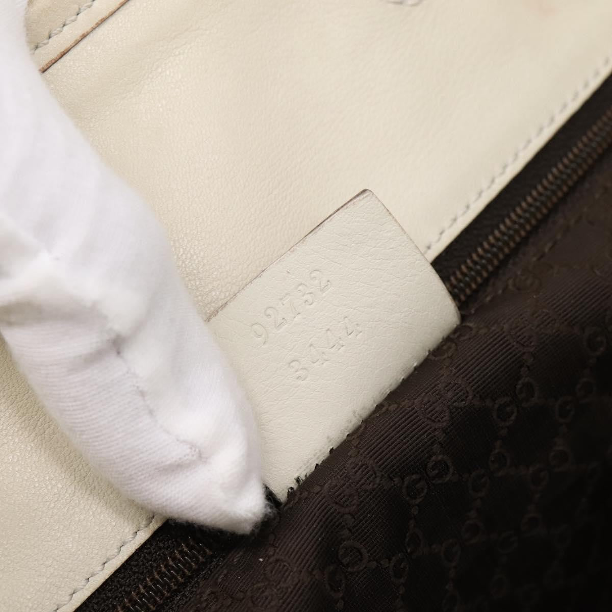 Gucci Shoulder Leather Beige Leather Shoulder Bag Bag (Pre-Owned)