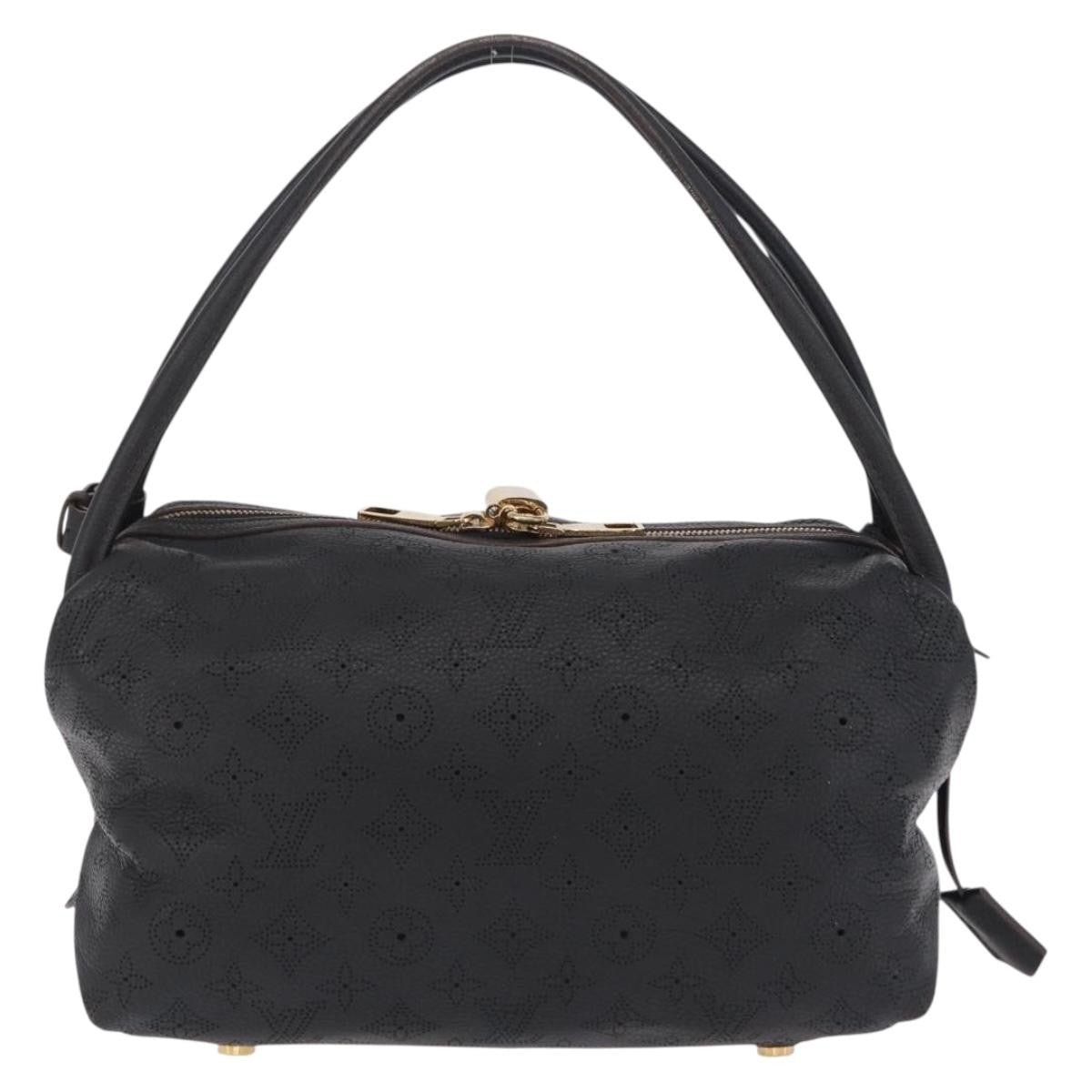 Louis Vuitton Galatea Mahina Leather Black Leather Handbag (Pre-Owned)
