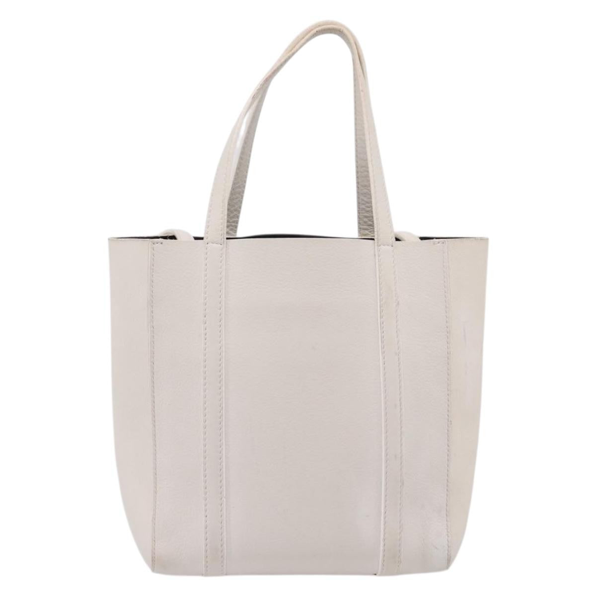 Balenciaga Everyday Leather White Leather Tote Bag Bag (Pre-Owned)
