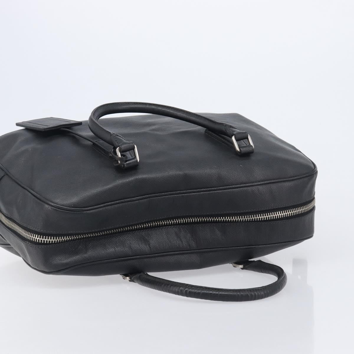 Prada Vintage Leather Black Leather Handbag (Pre-Owned)