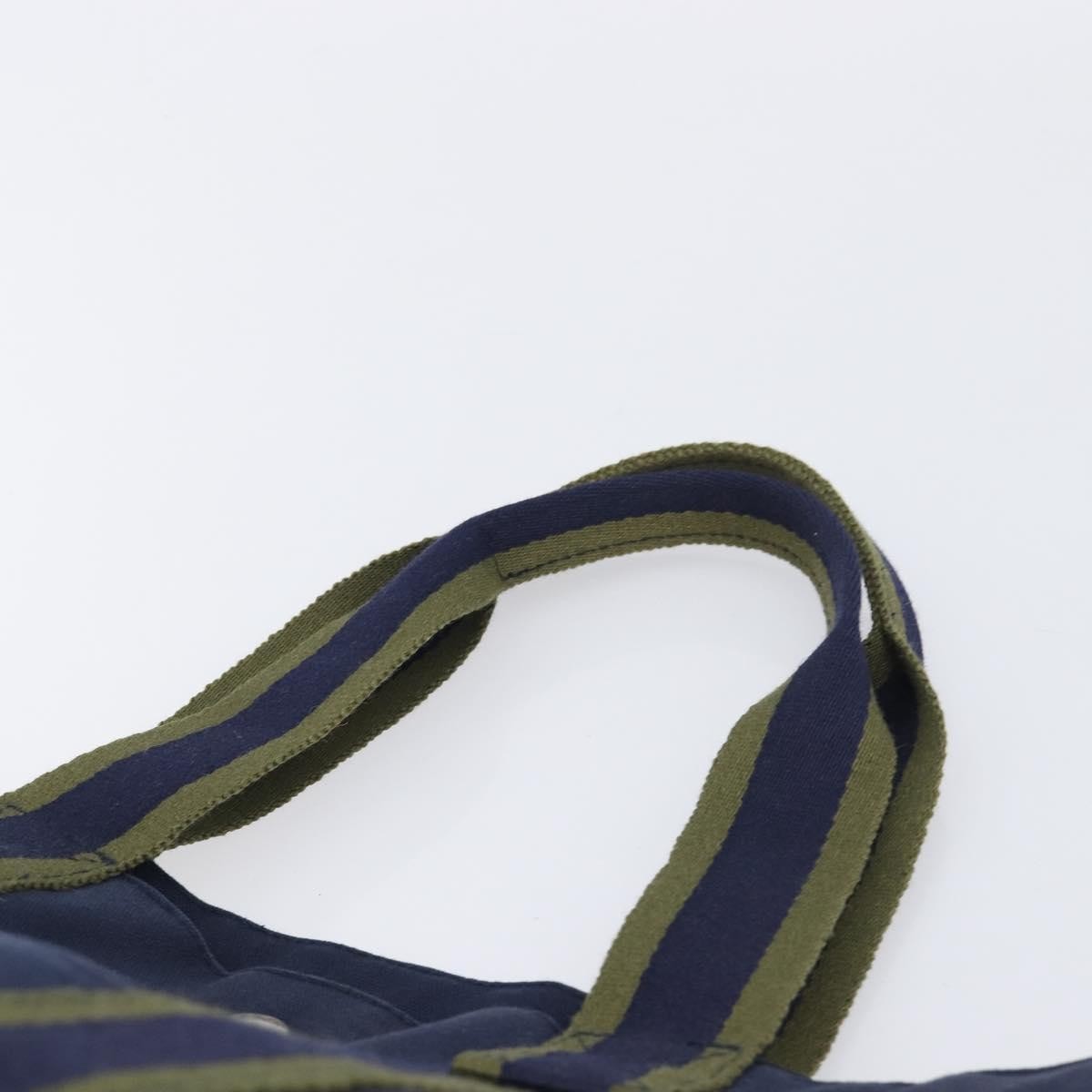 Hermes Fourre Tout Toile Navy Canvas Tote Bag Bag (Pre-Owned)