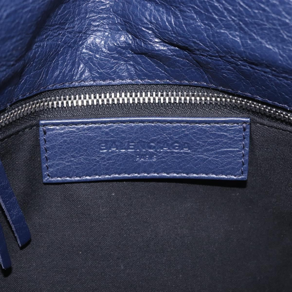 Balenciaga Classic Studs Envelope Strap Clutch Leather Navy Leather Clutche & Pouche Bag (Pre-Owned)