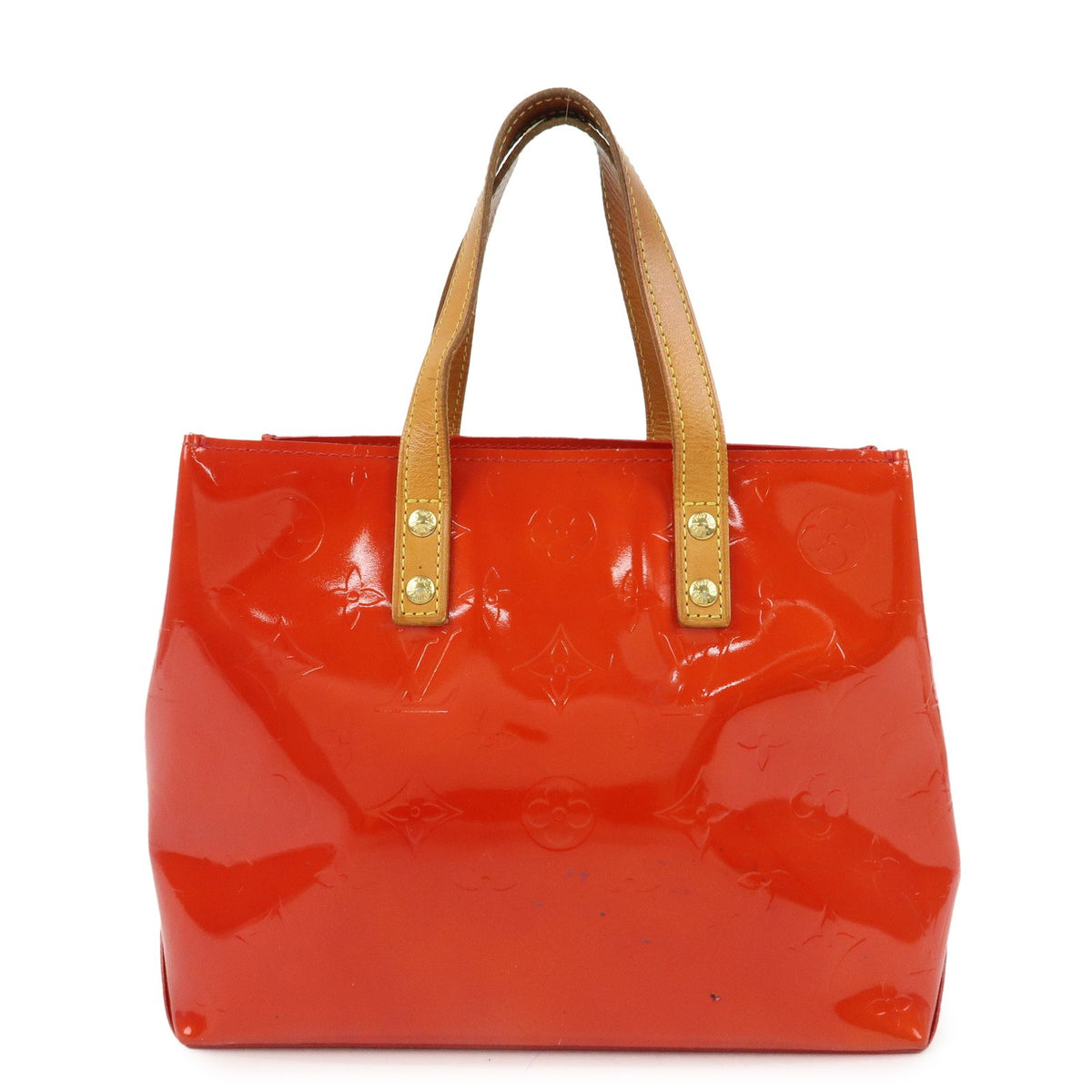 Louis Vuitton Reade Monogram Vernis Red Patent_Leather Handbag (Pre-Owned)