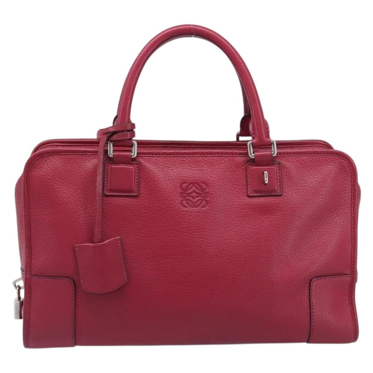 Loewe Amazona Leather Red Leather Handbag (Pre-Owned)