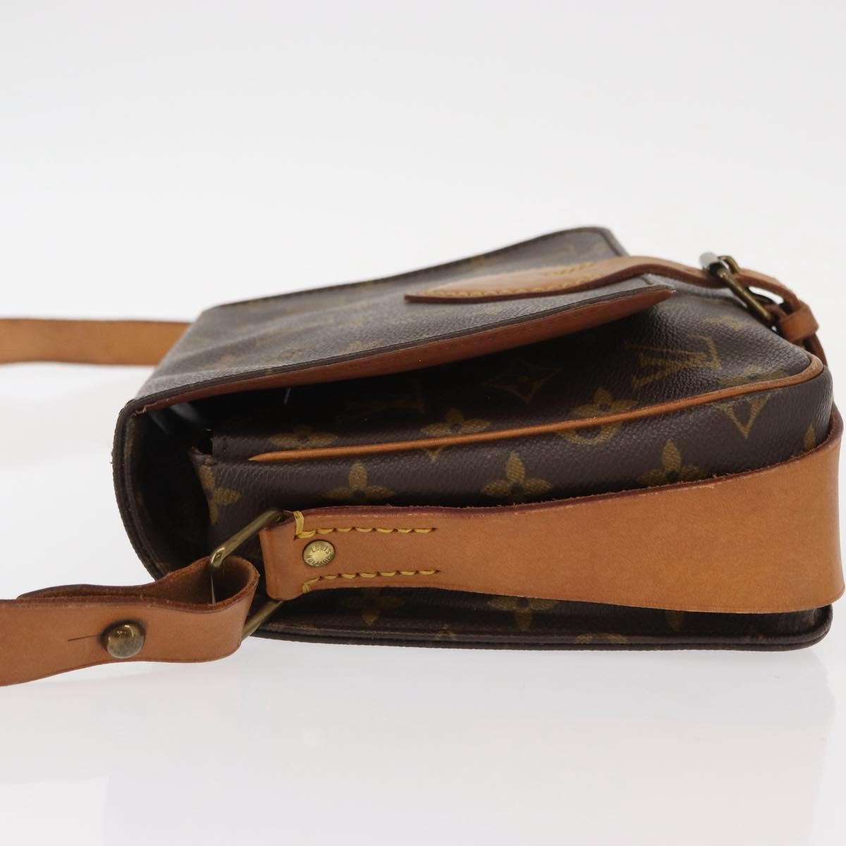 Louis Vuitton Cartouchiere Monogram Canvas Brown Canvas Shoulder Bag Bag (Pre-Owned)