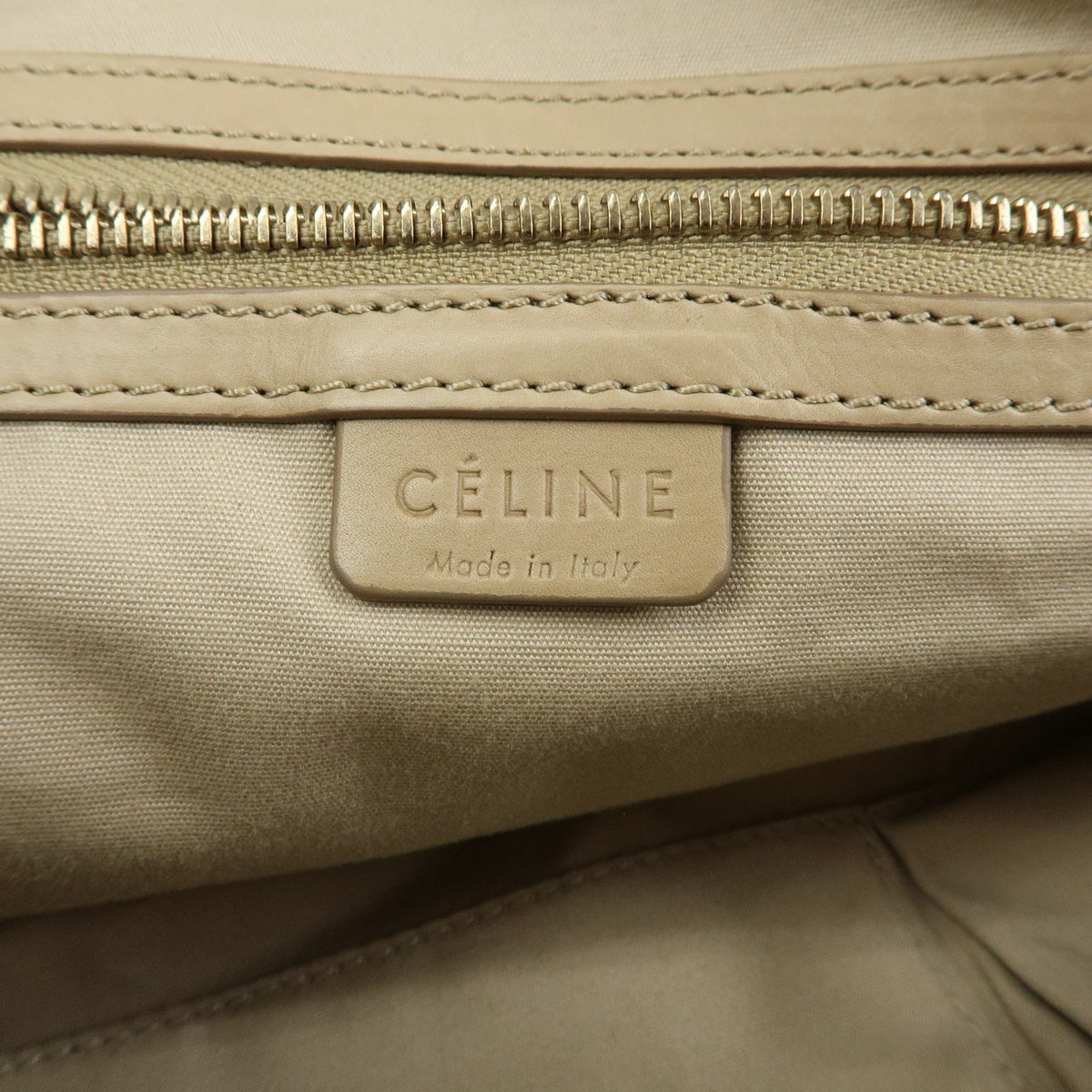 Celine Bowling Leather Beige Leather Handbag (Pre-Owned)