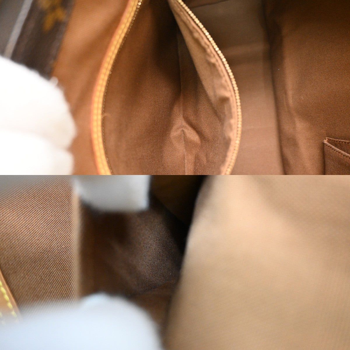 Louis Vuitton Cabas Mezzo Monogram Canvas Brown Canvas Tote Bag Bag (Pre-Owned)