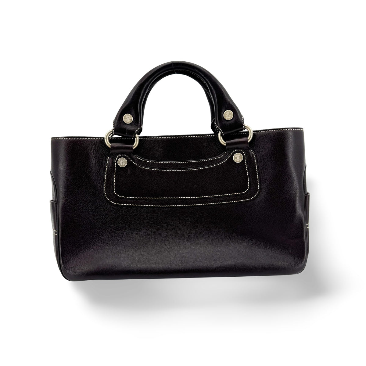 Celine Boogie Calfskin Black Leather Handbag (Pre-Owned)