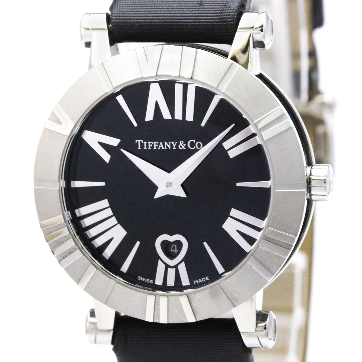 Tiffany & Co. Atlas Quartz Stainless Steel And Satin Watch (Pre-Owned)
