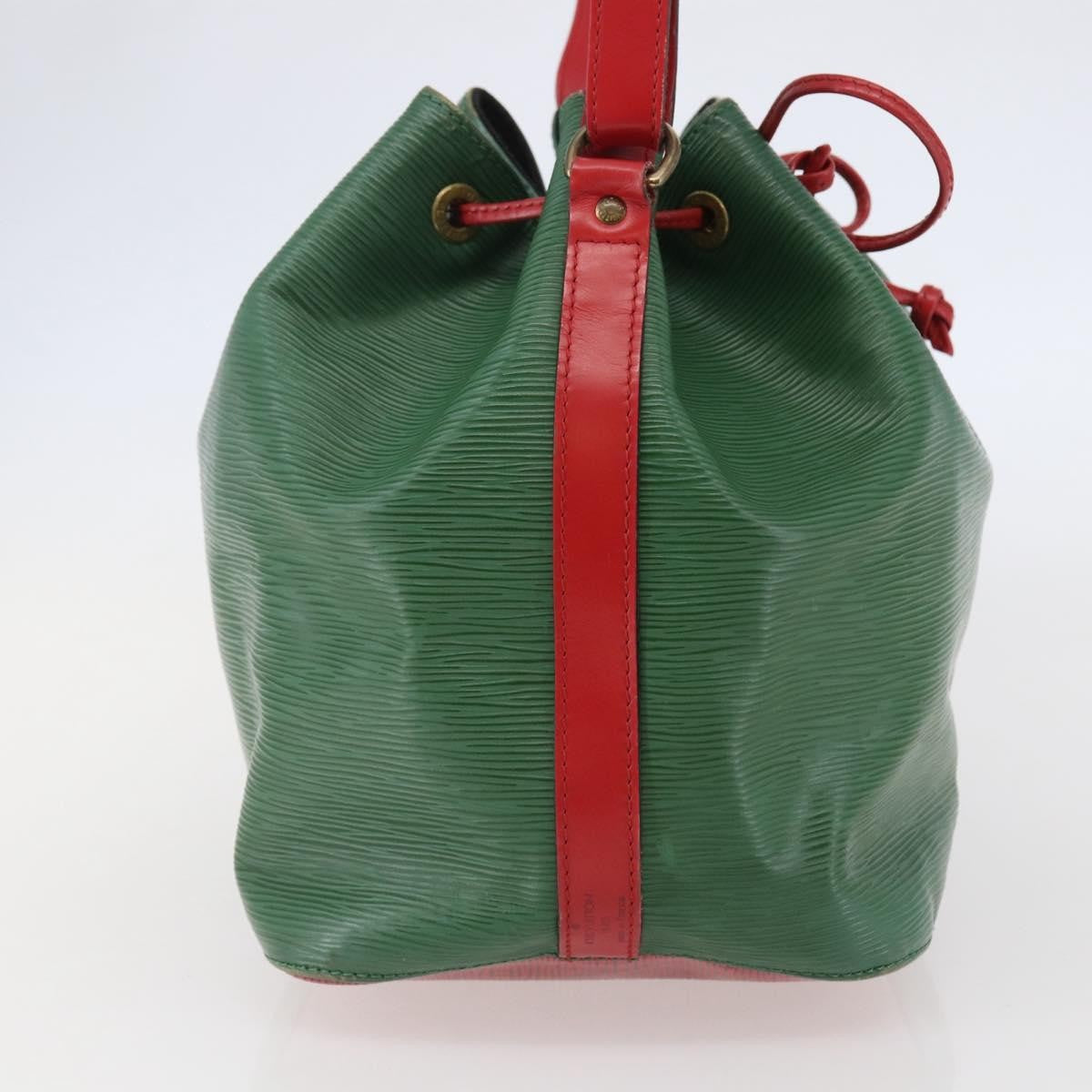 Louis Vuitton Bicolor Petit Noe Epi Leather Green Leather Bag (Pre-Owned)