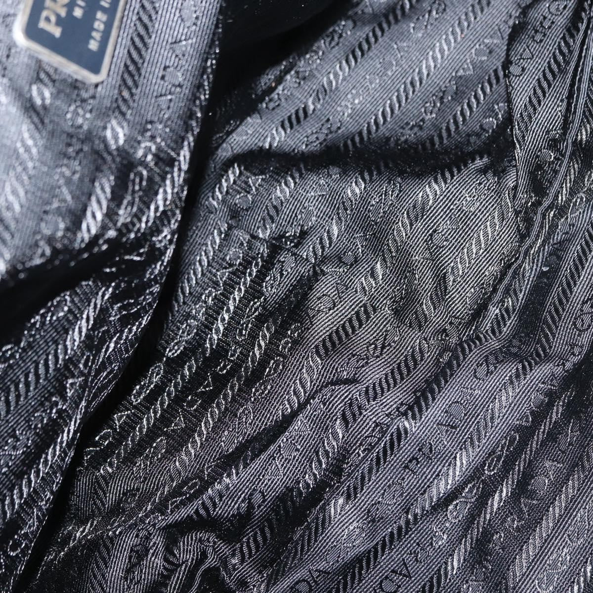 Prada Vintage Zip Tessuto Black Nylon Handbag (Pre-Owned)