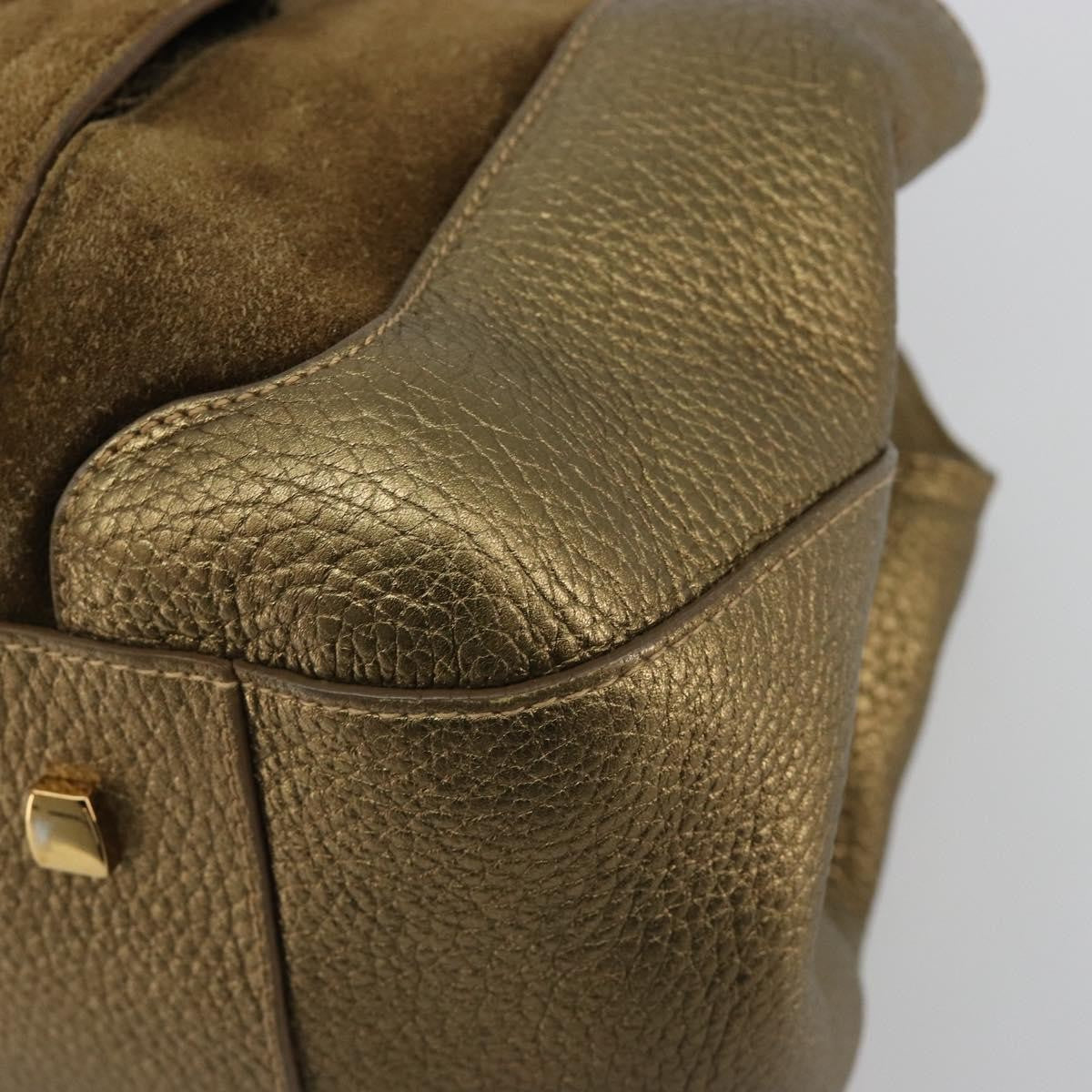 Cartier Chain Ladonia Shoulder Leather Gold Suede Tote Bag Bag (Pre-Owned)