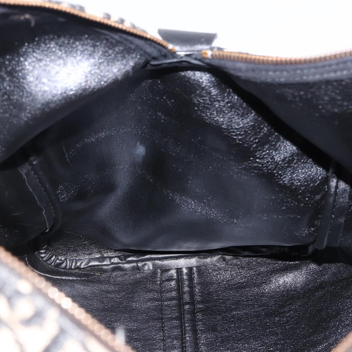Christian Dior Convertible Boston Oblique Canvas Black Canvas Travel Bag Bag (Pre-Owned)