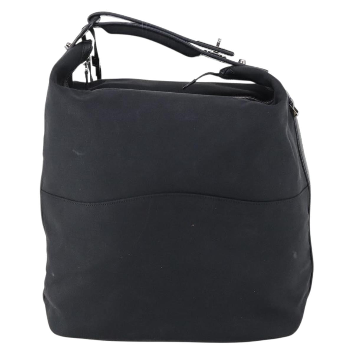 Gucci Vanity Tote Canvas Black Canvas Handbag (Pre-Owned)