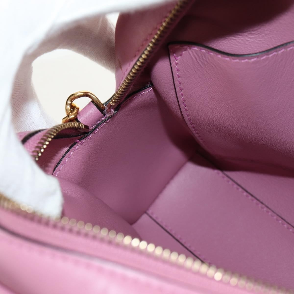 Salvatore Ferragamo Gancini Leather Pink Leather Shoulder Bag Bag (Pre-Owned)