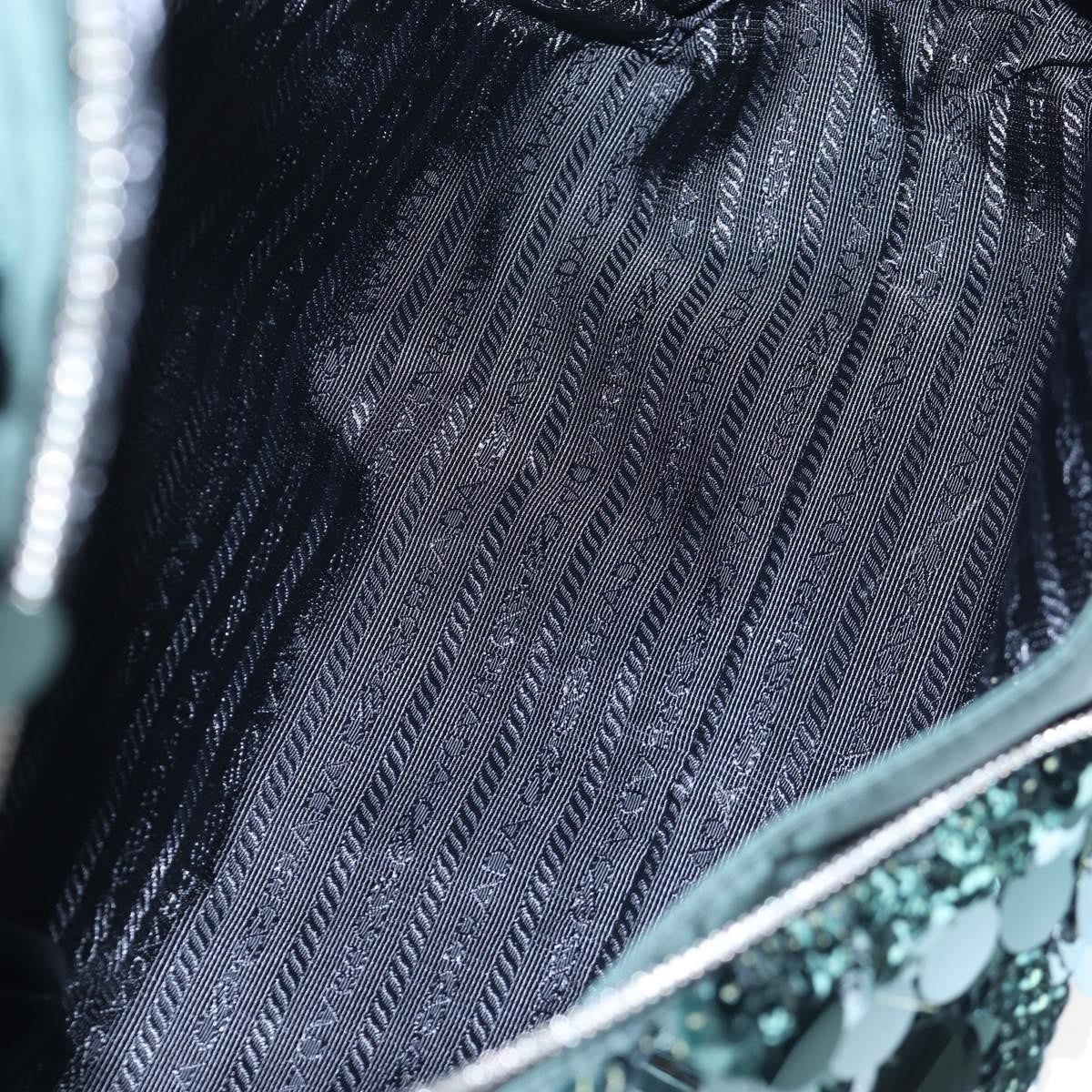 Prada Shoulder Sequins Green Synthetic Shoulder Bag Bag (Pre-Owned)
