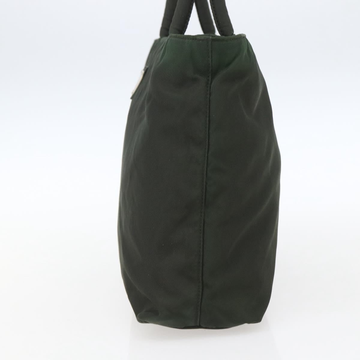Prada Vintage Zip Tessuto Khaki Nylon Handbag (Pre-Owned)