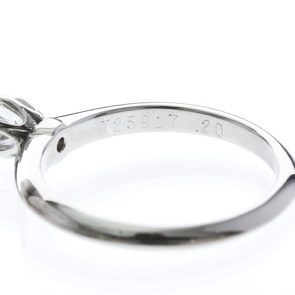 Tiffany & Co. Tiffany Setting Solitaire Platinum With Rbc Diamond G/Vvs2 Silver Platinum Ring Jewelry (Pre-Owned)