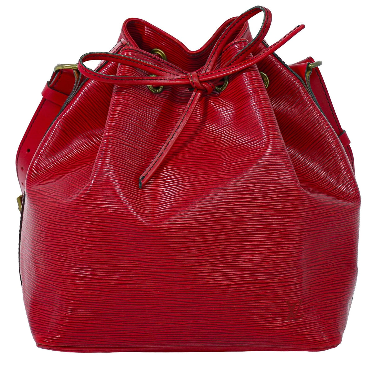 Louis Vuitton Petit Noe Epi Leather Red Leather Handbag (Pre-Owned)
