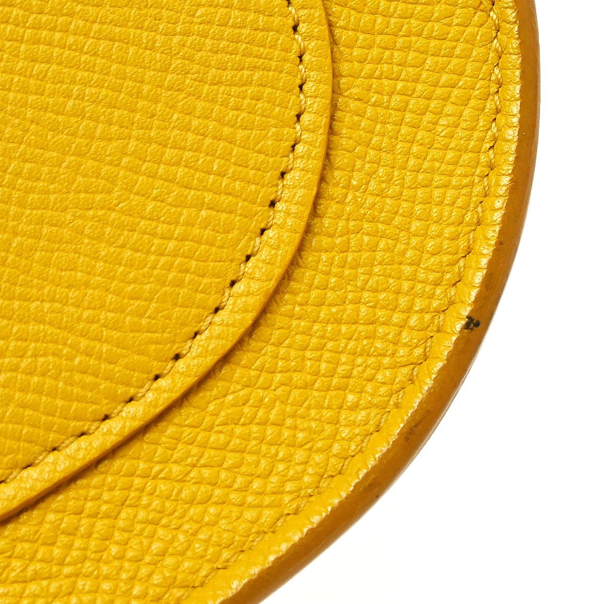 Celine Trotteur Grainy Leather Yellow Leather Crossbody Bag Bag (Pre-Owned)