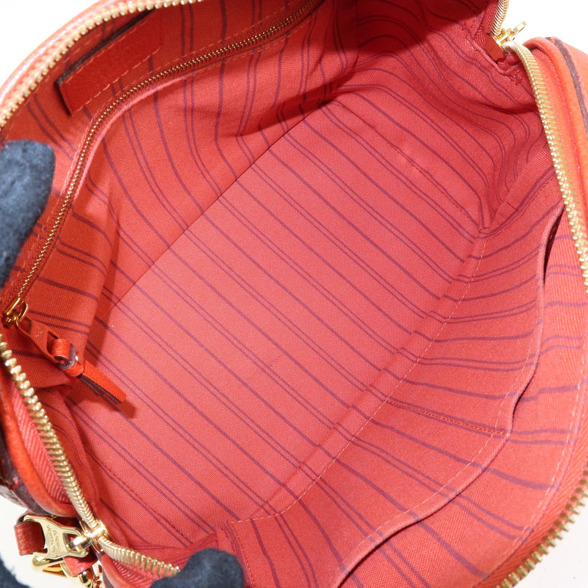 Louis Vuitton Speedy Bandouliere Monogram Empreinte Leather Orange Leather Handbag (Pre-Owned)