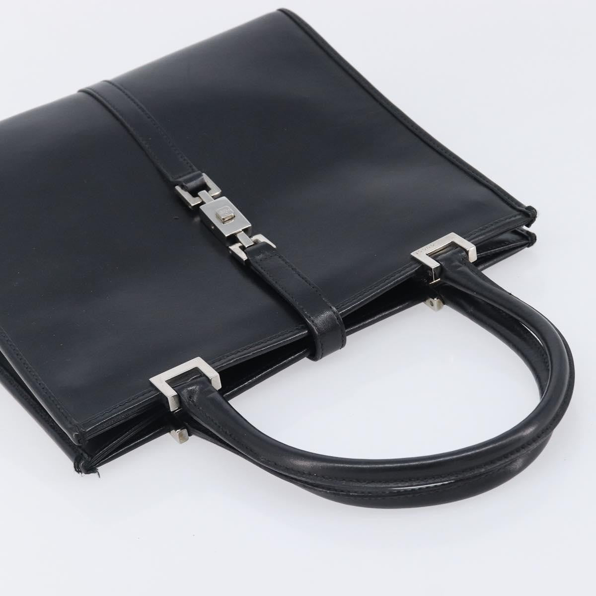 Gucci Jackie Leather Black Leather Tote Bag Bag (Pre-Owned)