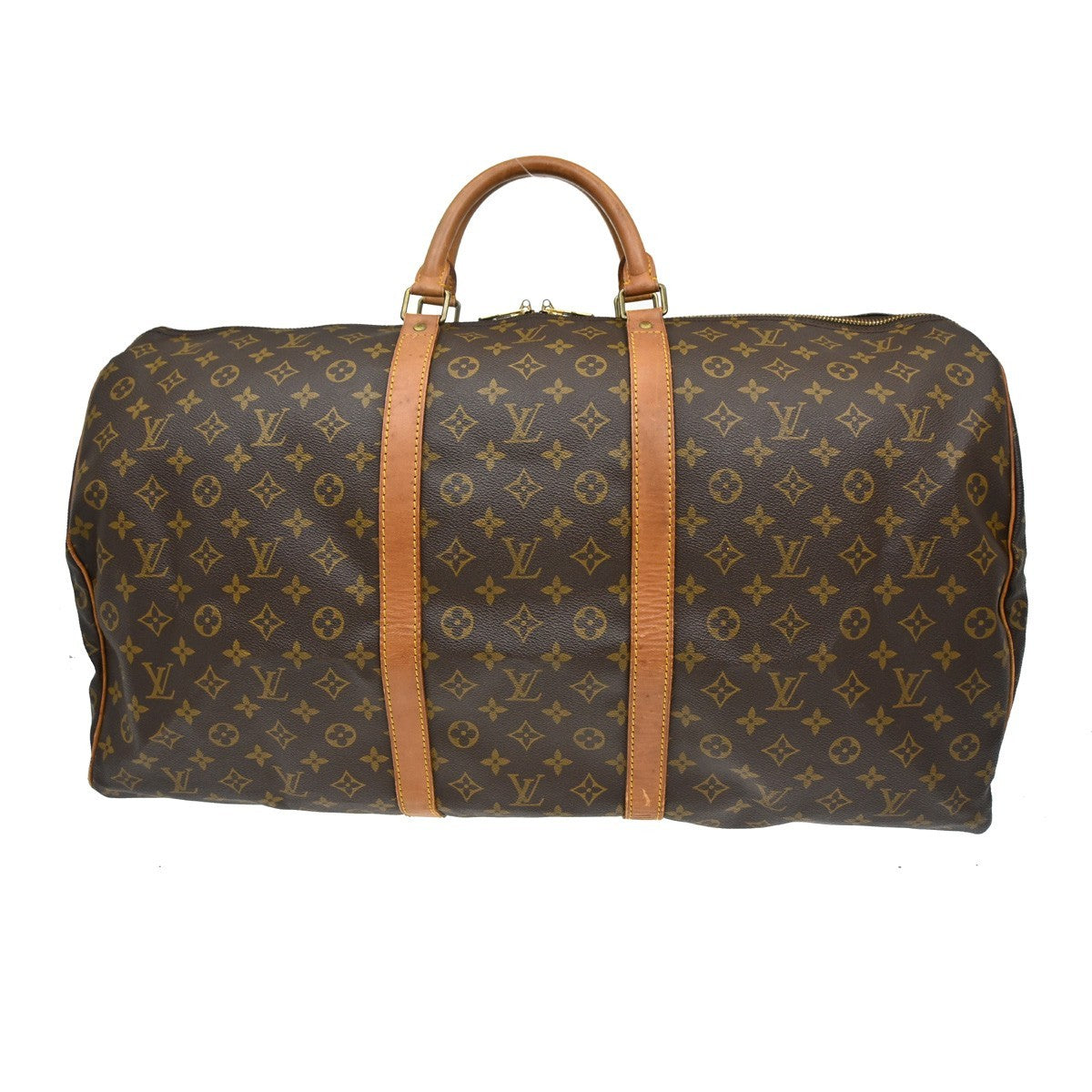 Louis Vuitton Keepall Monogram Brown Canvas Travel Bag Bag (Pre-Owned)