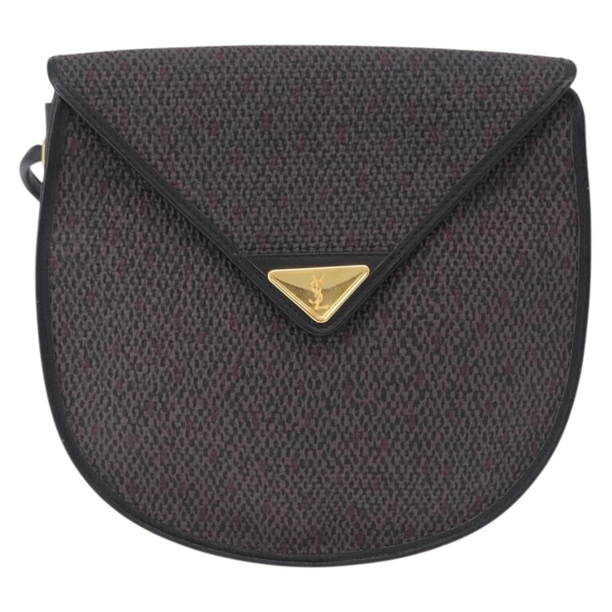 Saint Laurent Vintage Canvas Purple Canvas Shoulder Bag Bag (Pre-Owned)