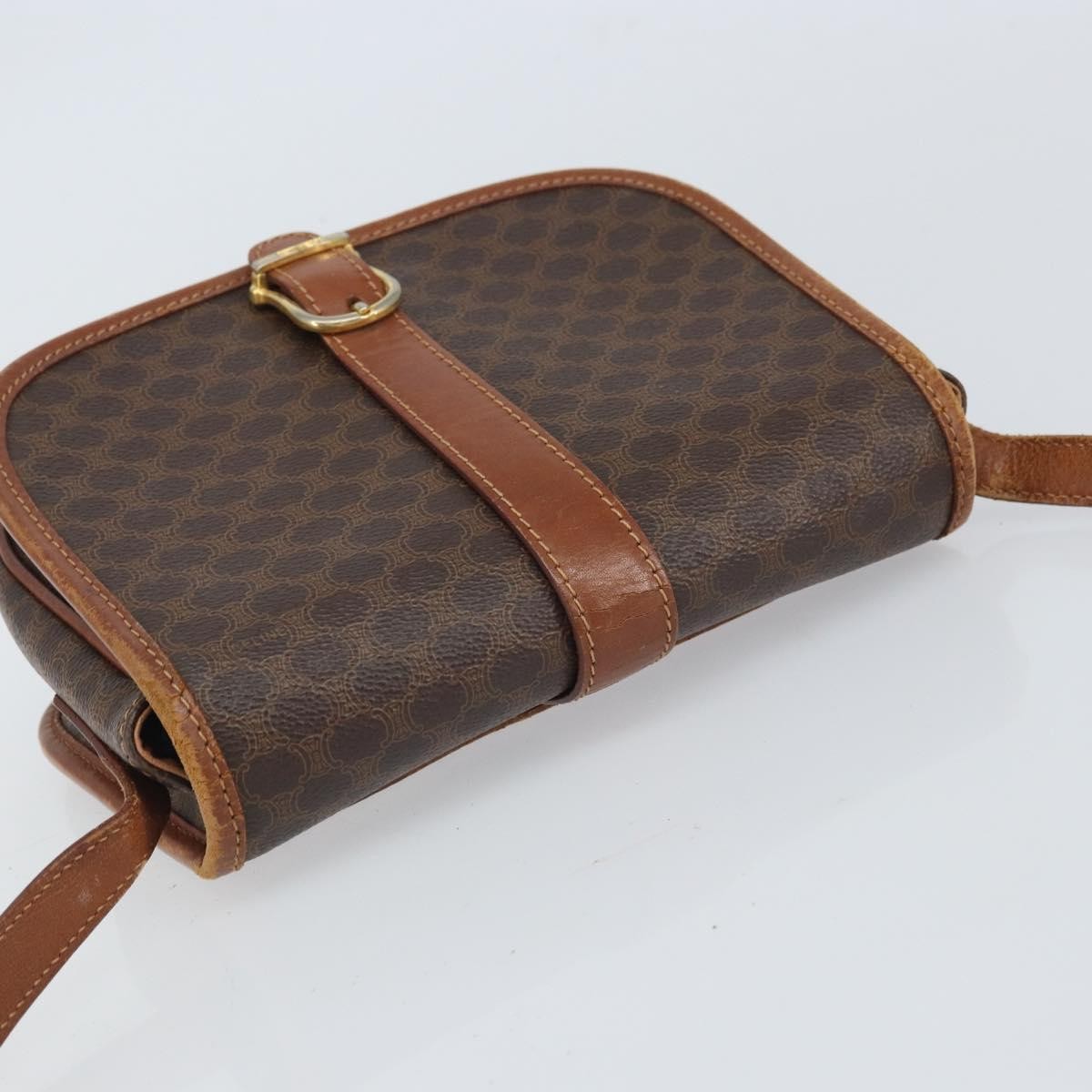 Celine Vintage Macadam Canvas Brown Canvas Backpack Bag (Pre-Owned)