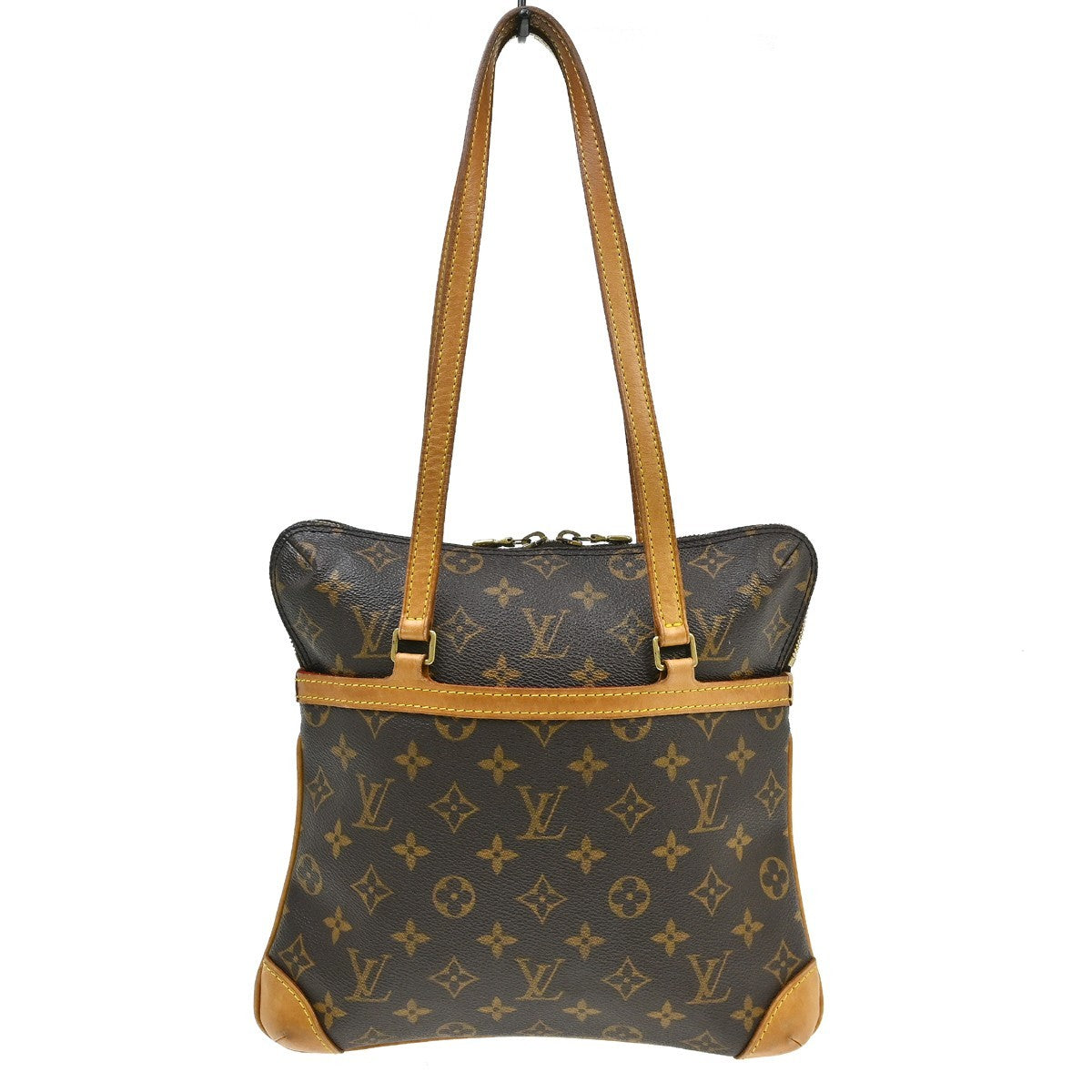 Louis Vuitton Coussin Denim Printed Monogram Embossed Lambskin Brown Canvas Handbag (Pre-Owned)