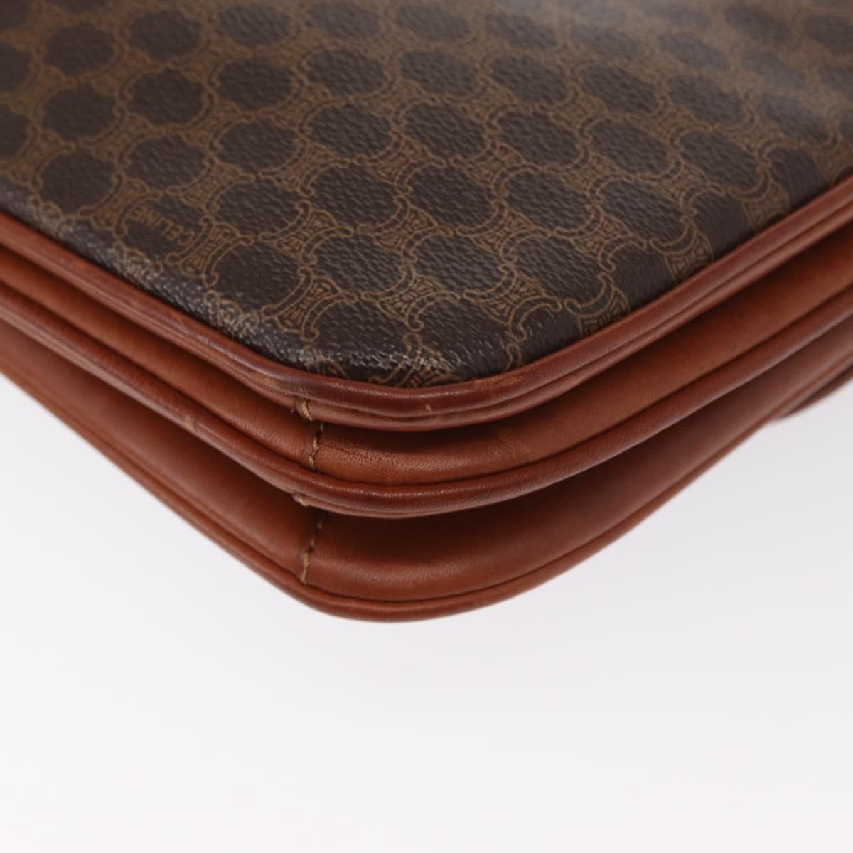 Celine Vintage Canvas Brown Canvas Shoulder Bag Bag (Pre-Owned)