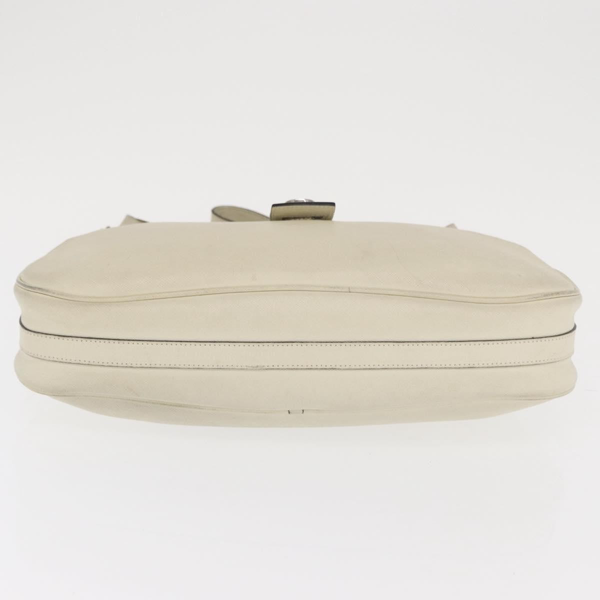 Salvatore Ferragamo Gancini Leather Beige Leather Shoulder Bag Bag (Pre-Owned)