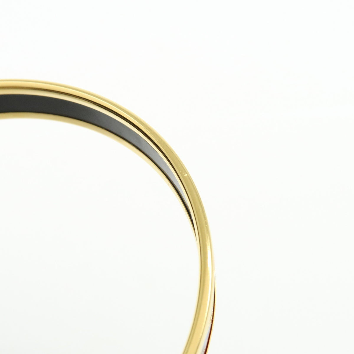 Hermes Bangle Printed Enamel Gold Gold_Plated Bracelet Jewelry (Pre-Owned)