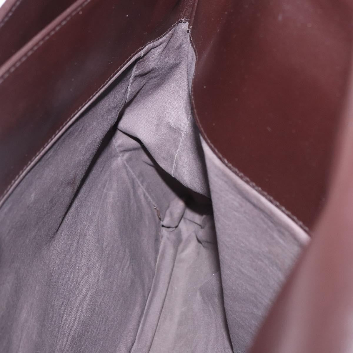 Bottega Veneta Envelope Intrecciato Nappa Black Leather Briefcase Bag (Pre-Owned)
