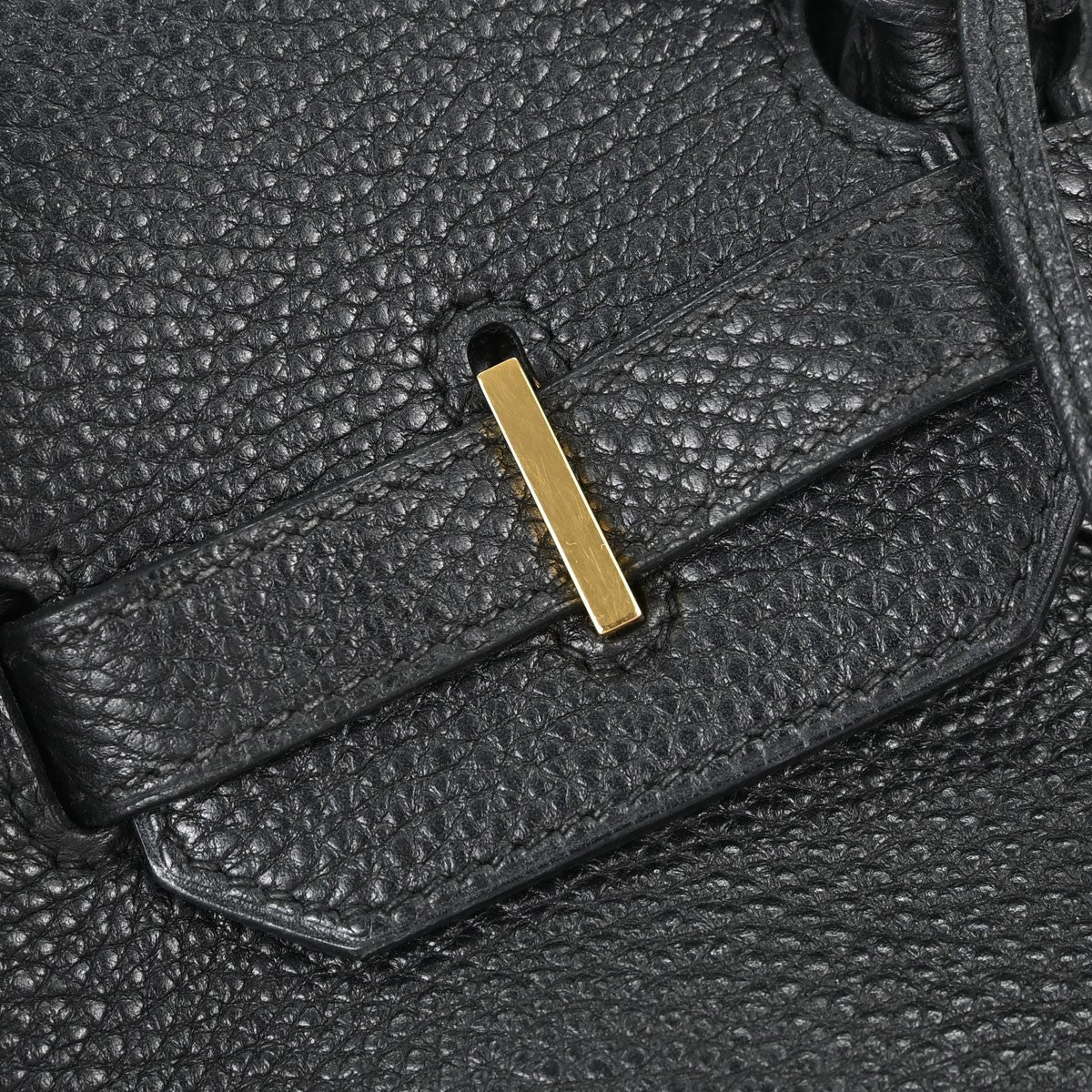 Hermes Birkin Black Togo With Gold Hardware Black Leather Handbag (Pre-Owned)