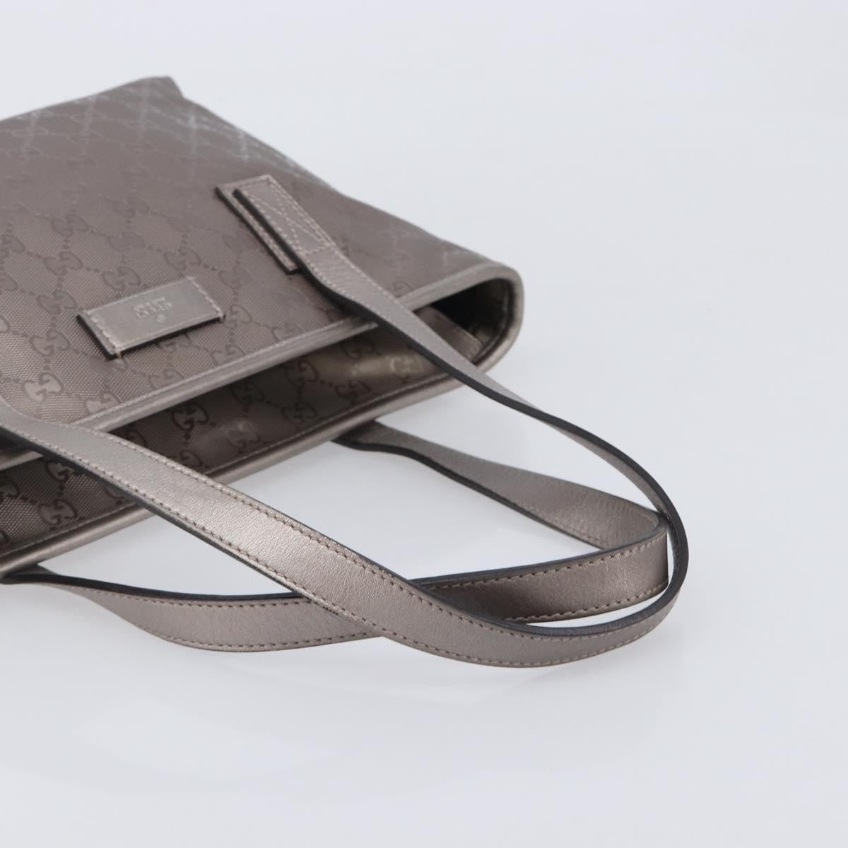 Gucci Tote Gg Imprime Silver Canvas Tote Bag Bag (Pre-Owned)