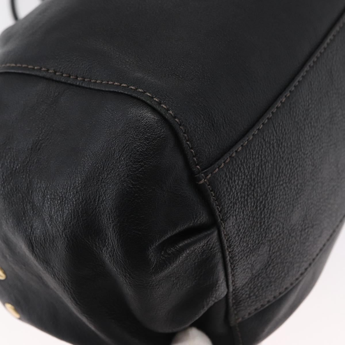 Burberry Blue Label Leather Black Leather Shoulder Bag Bag (Pre-Owned)