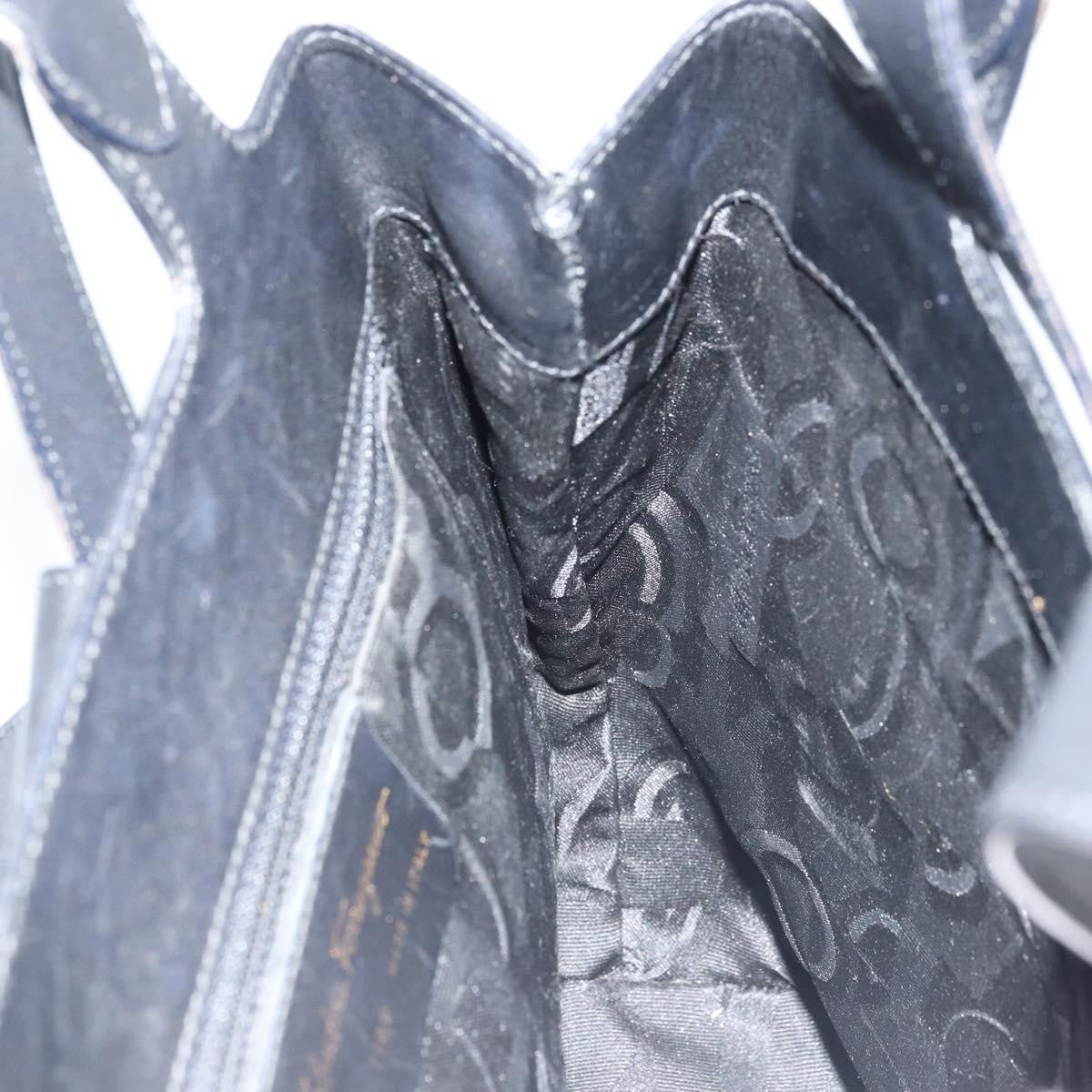 Salvatore Ferragamo Vintage Leather Black Leather Tote Bag Bag (Pre-Owned)