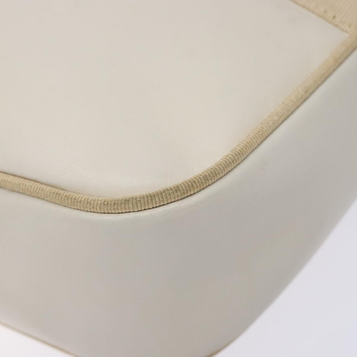 Salvatore Ferragamo Vala Leather Beige Leather Shoulder Bag Bag (Pre-Owned)