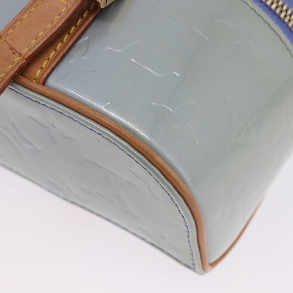 Louis Vuitton Sullivan Horizontal Monogram Vernis Blue Patent_Leather Handbag (Pre-Owned)